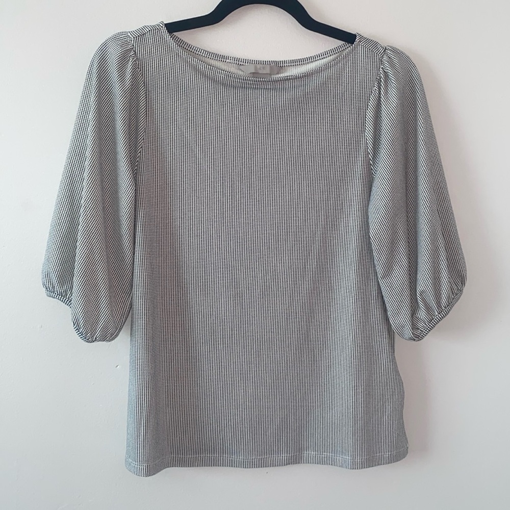 H&M Dot Puff Sleeve Blouse